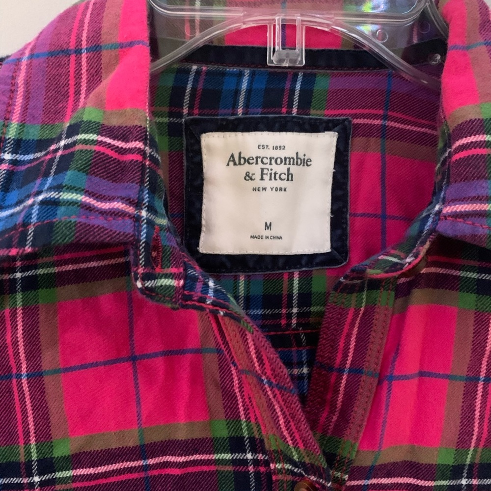 Abercrombie&Fitch pink flannel